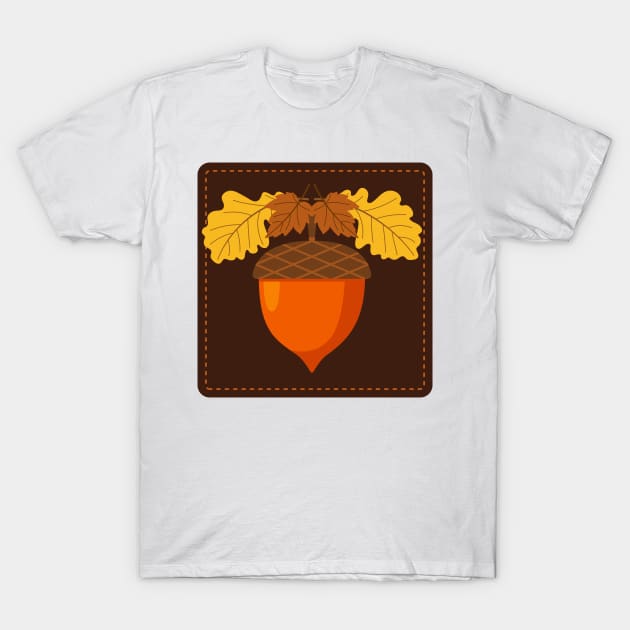 Cute Acorn Stamp T-Shirt by SWON Design